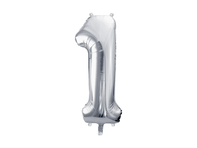 Foil Balloon Number 1 silver