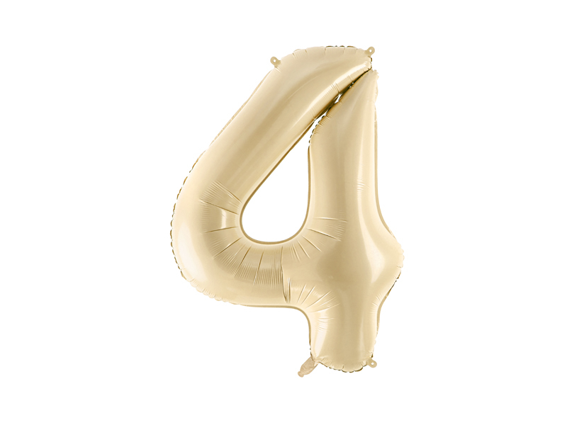 Foil Balloon Number 4 beige