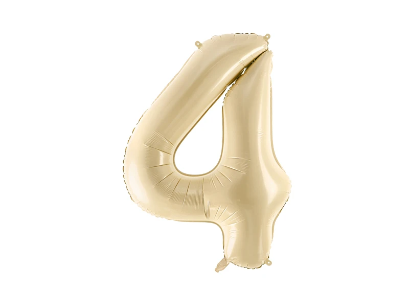 Foil Balloon Number 4 beige
