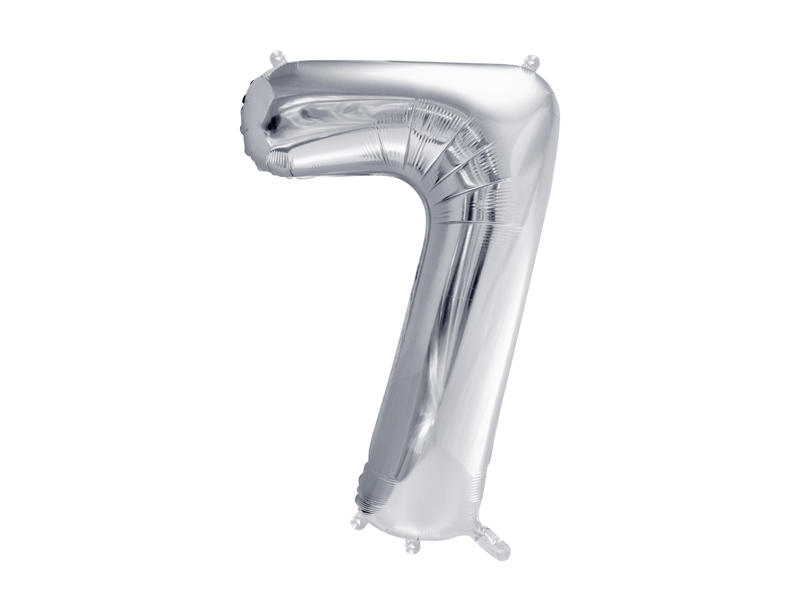 Foil Balloon Number 7 silver