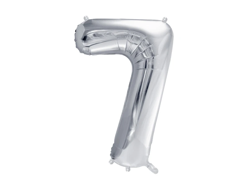 Foil Balloon Number 7 silver