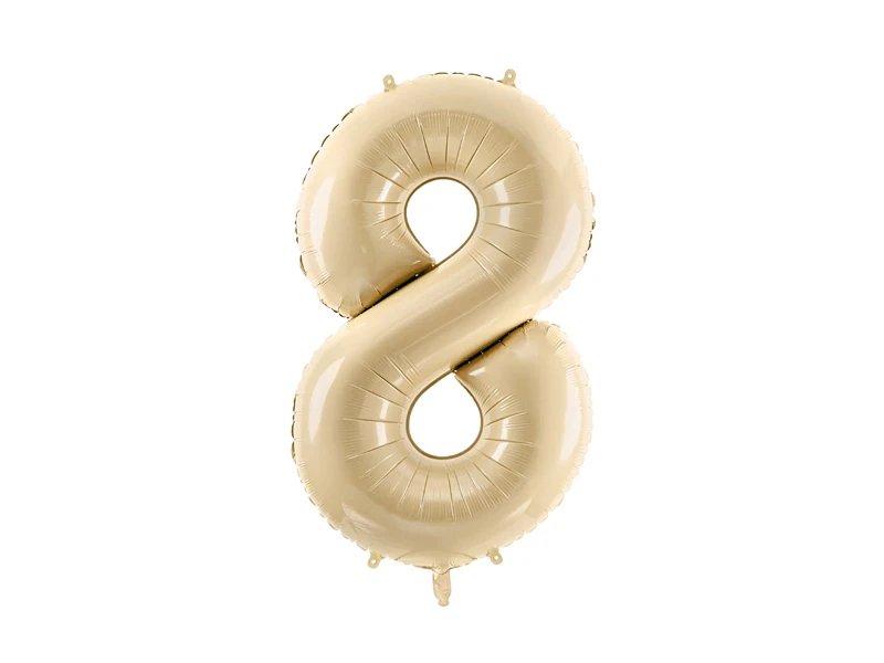 Foil Balloon Number 8 beige
