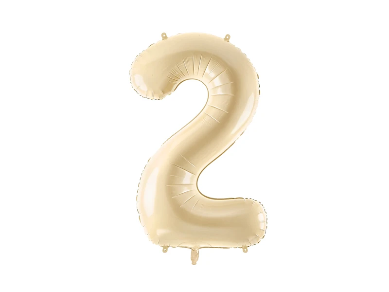 Foil Balloon Number 2 beige