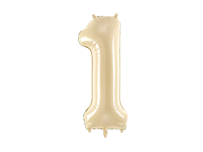 Foil Balloon Number 1 beige