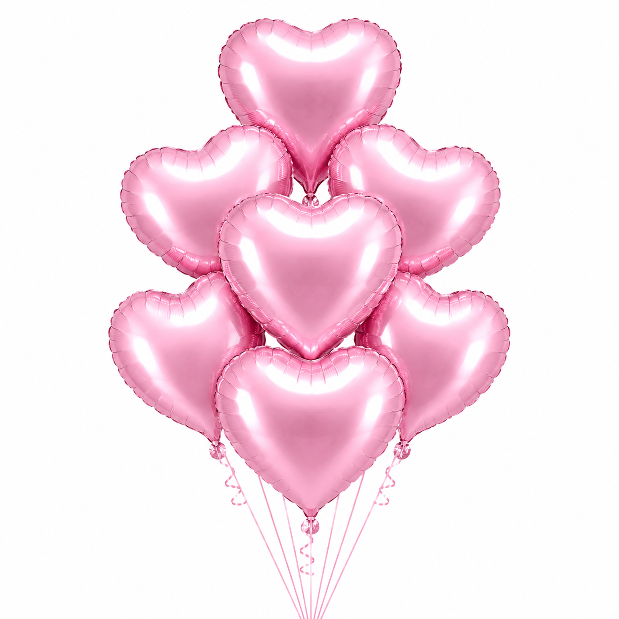 Heart Pink Balloon 7 pc set