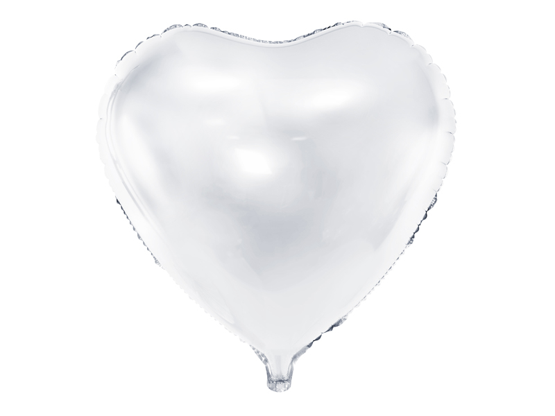 Heart Print Balloon White