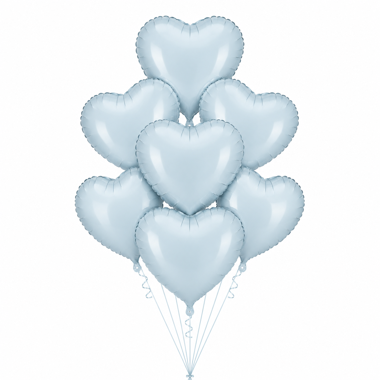 Heart Blue Balloon 7 pc set