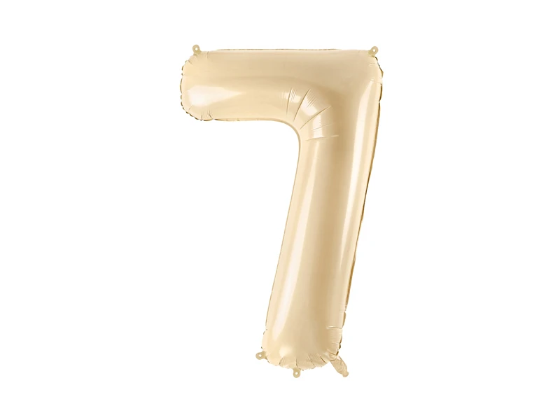 Foil Balloon Number 7 beige