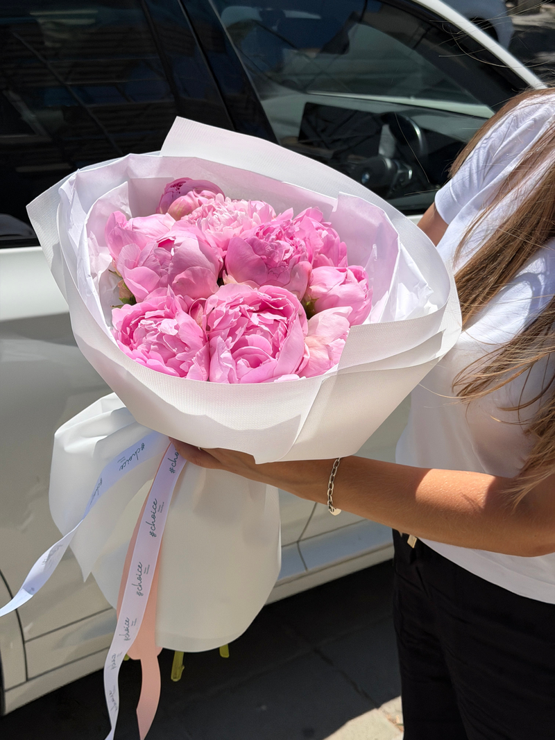 Pink Peonies Bouquet - 11 Stems Size S Pink Peonies Bouquet - 11 Stems Size S