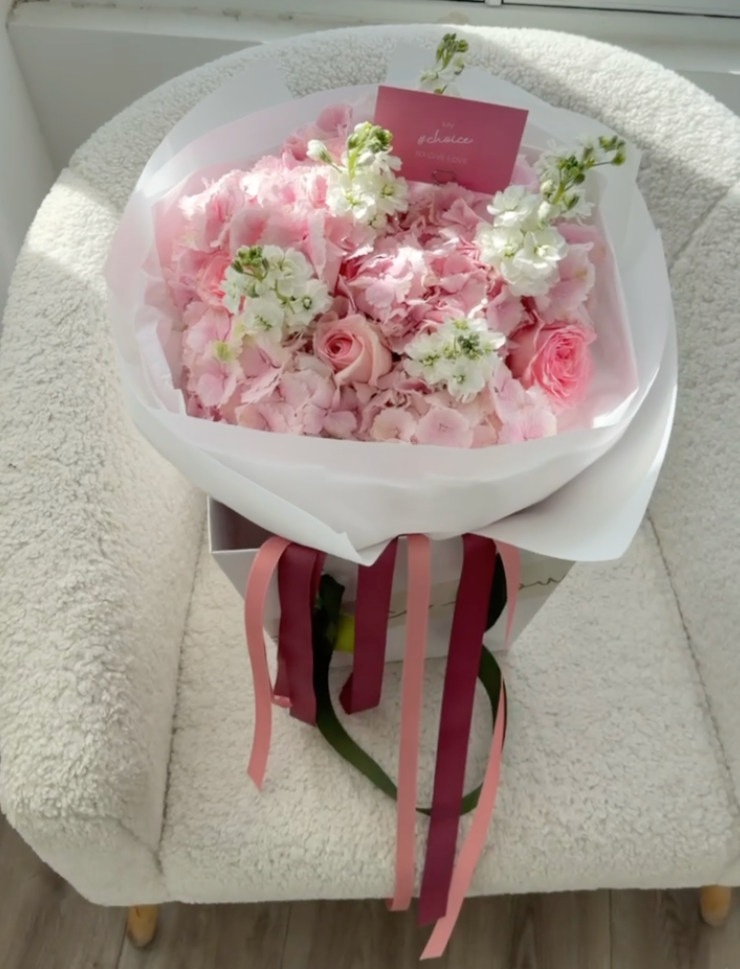 Pink Hydrangea Garden Bouquet M Pink Hydrangea Garden Bouquet M