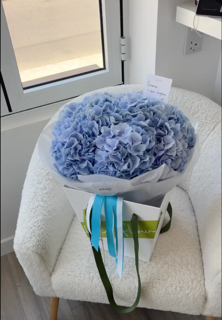 Blue Hydrangeas Bouquet L Blue Hydrangeas Bouquet L